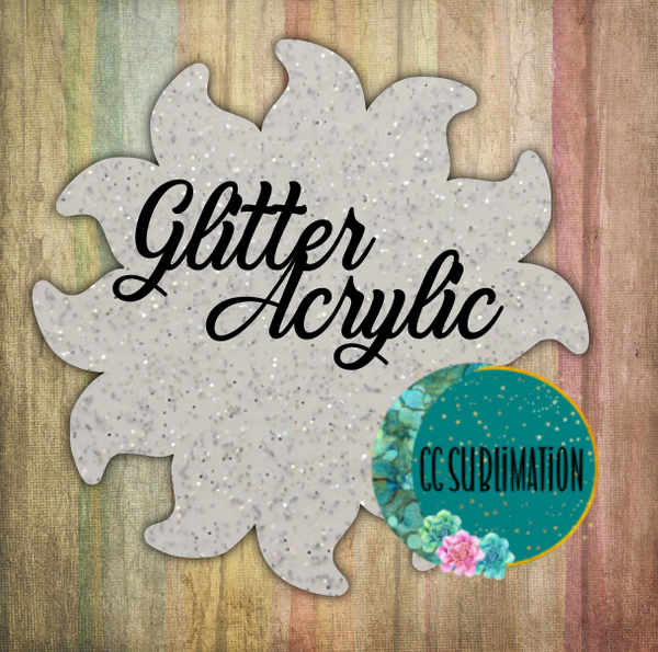 Glitter Acrylic- Sun - 10 or 20 count 1.5 & 2 inch size( FOR BADGE REELS)