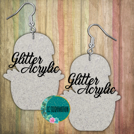 Glitter Acrylic- Chick in egg- 5 & 10 pairs 1.5 & 2 inch size - Sublimation Acrylic