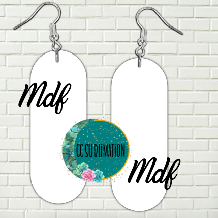 MDF - Oval bar- earrings 3 sizes to choose from