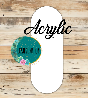 Acrylic - Oval bar - 10 or 20 count 1.5 & 2 inch size (FOR BADGE REELS)