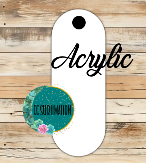 Acrylic- Oval bar- With or Without Hole - Sublimation Acrylic