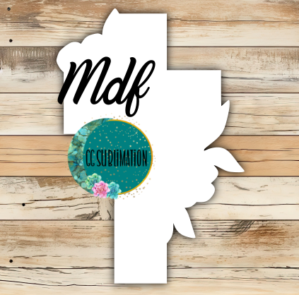 MDF - Floral cross- withOUT holes 2 sizes to choose from (great for badge reels & hairbow centers) (Copy)