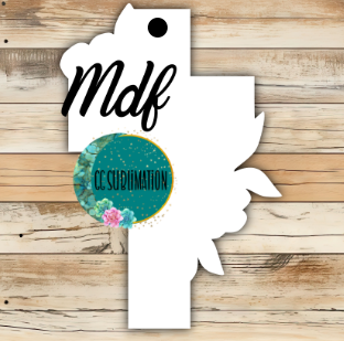 MDF - Floral cross- With and WITHOUT holes
