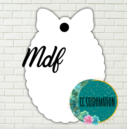 MDF - Scalloped oval with bow - with holes 3 sizes to choose from