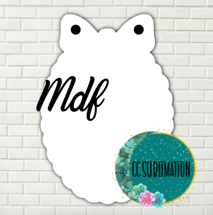 MDF - Scalloped oval with bow - with holes 3 sizes to choose from