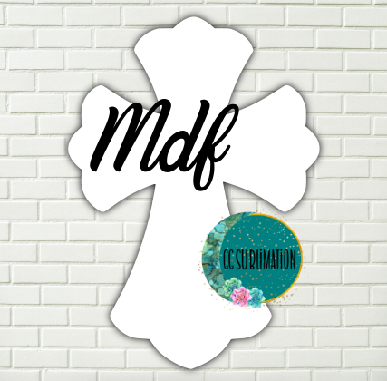 MDF - Fancy cross- withOUT holes 2 sizes to choose from (great for badge reels & hairbow centers)