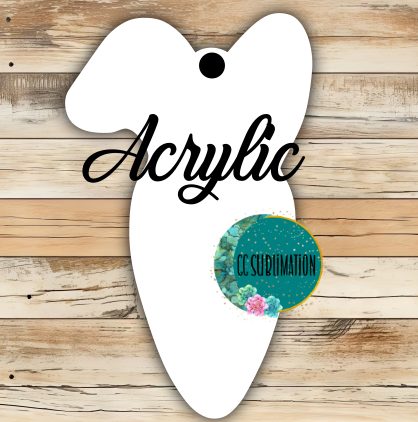 Acrylic- Bunny carrot- With or Without Hole - Sublimation Acrylic