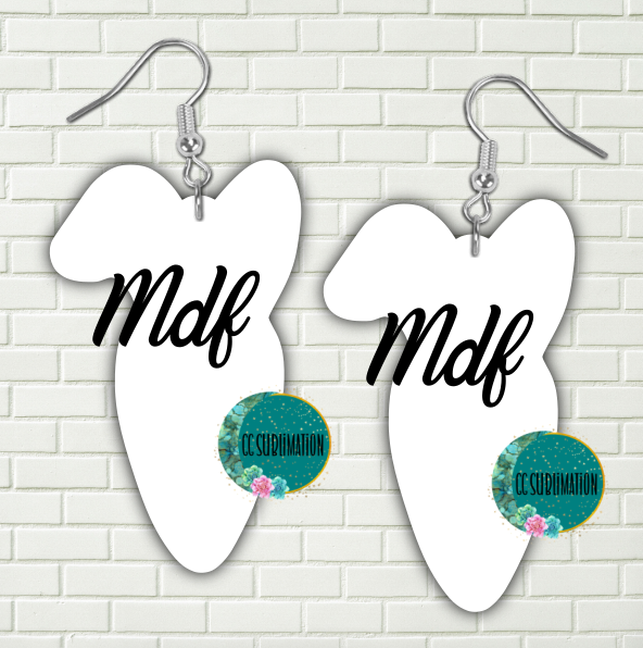 MDF - Bunny carrot - earrings 2 sizes to choose from