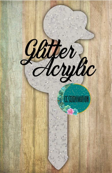 Goose Garden Stake - Sublimation GLITTER Acrylic