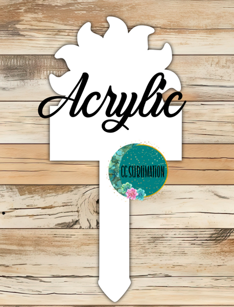 Sun with banner Garden Stake - Sublimation Acrylic