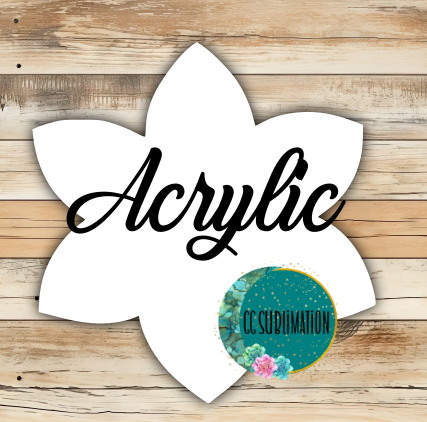 Acrylic- Daffodil - With or Without Hole - Sublimation Acrylic