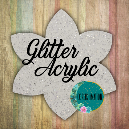 Glitter Acrylic -Daffodil - With or Without Hole - Sublimation Acrylic