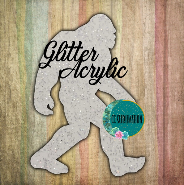 Glitter Acrylic- Big foot-  10 or 20 count 1.5 & 2 inch size( FOR BADGE REELS)