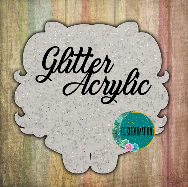 Glitter Acrylic -Doll - With or Without Hole - Sublimation Acrylic