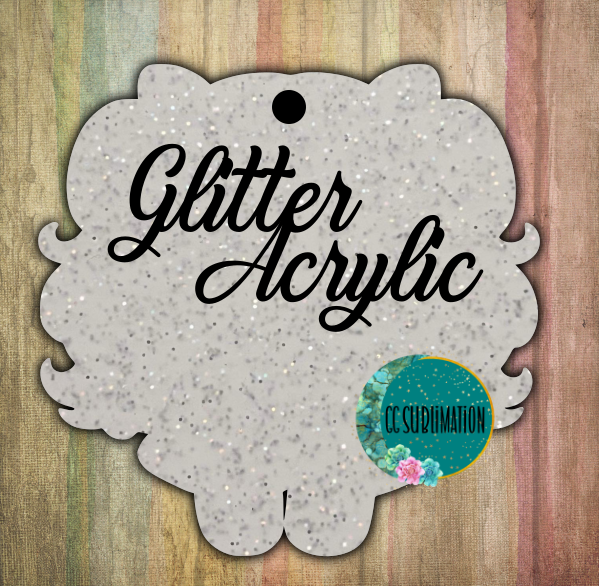 Glitter Acrylic -Doll - With or Without Hole - Sublimation Acrylic