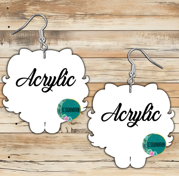 Acrylic - Doll- 5 & 10 pairs 1.5 & 2 inch size - Sublimation Acrylic