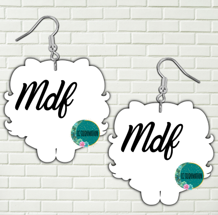 MDF - Doll - earrings 3 sizes to choose from