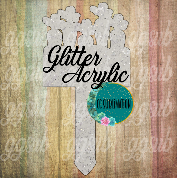 Carrot in soil - Garden Stake - Sublimation GLITTER Acrylic