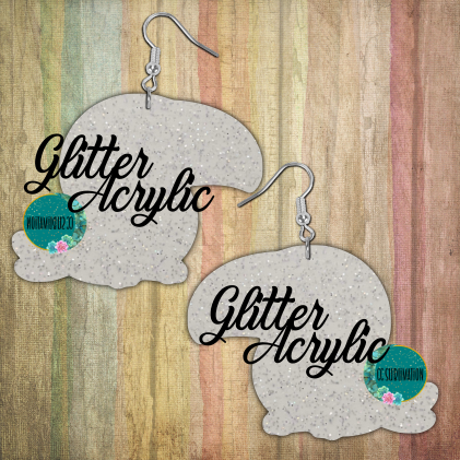 Glitter Acrylic- Toucan - 5 & 10 pairs 1.5 & 2 inch size - Sublimation Acrylic