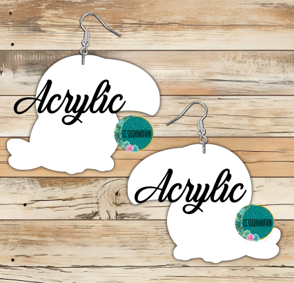 Acrylic - Toucan - 5 & 10 pairs 1.5 & 2 inch size - Sublimation Acrylic