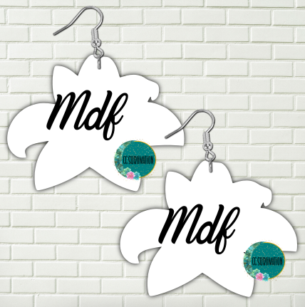MDF - Lily Flower- earrings 4 sizes to choose from