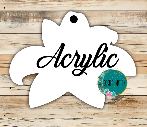 Acrylic- Lily flower - With or Without Hole - Sublimation Acrylic