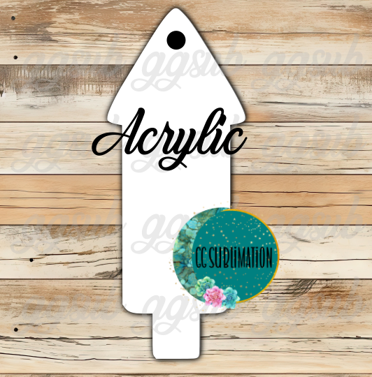 Acrylic- Firework - With or Without Hole - Sublimation Acrylic