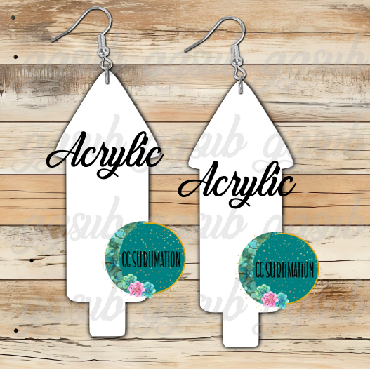 Acrylic - Firework - 5 & 10 pairs 1.5 & 2 inch size - Sublimation Acrylic