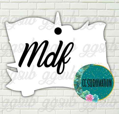 MDF - Lady crown and flag - With and WITHOUT holes