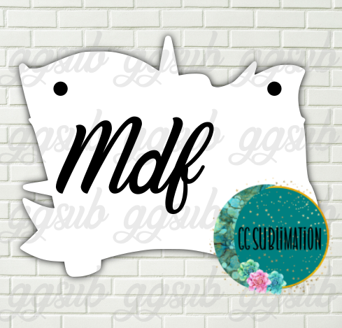MDF - Lady crown and flag- with holes 3 sizes to choose from