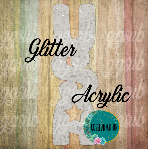 Glitter Acrylic- USA -  10 or 20 count 1.5 & 2 inch size( FOR BADGE REELS)