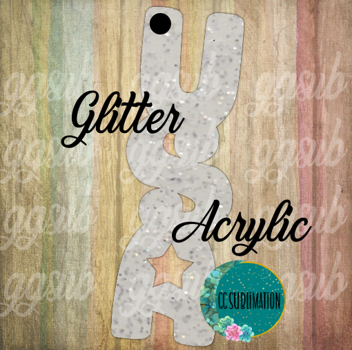 Glitter Acrylic - USA - With or Without Hole - Sublimation Acrylic