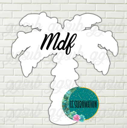MDF -Palm tree with lights - withOUT holes 2 sizes to choose from (great for badge reels & hairbow centers)