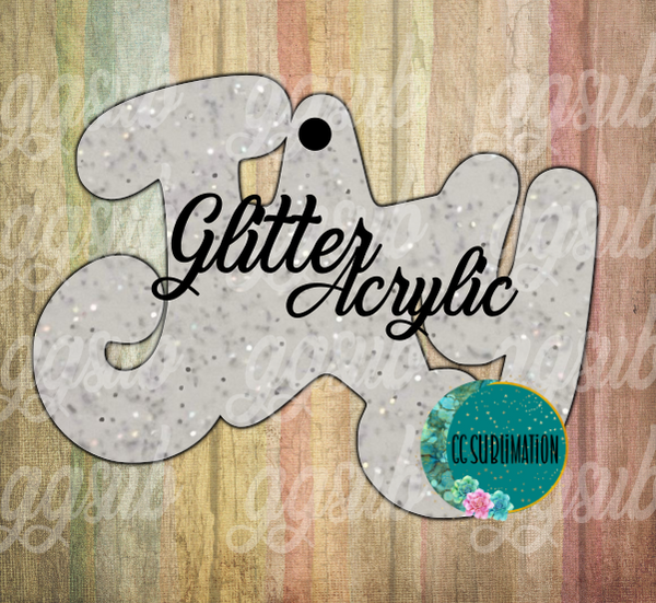 Glitter Acrylic -StarFish Joy - With or Without Hole - Sublimation Acrylic