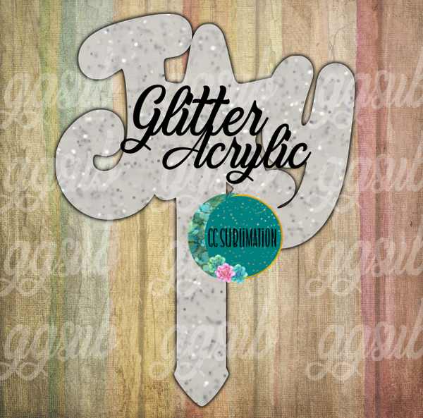 Starfish Joy - Garden Stake - Sublimation GLITTER Acrylic