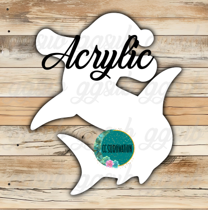 Acrylic-Hammer head Santa hat- With or Without Hole - Sublimation Acrylic