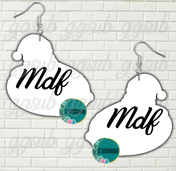MDF -Santa float- earrings 2 sizes to choose from