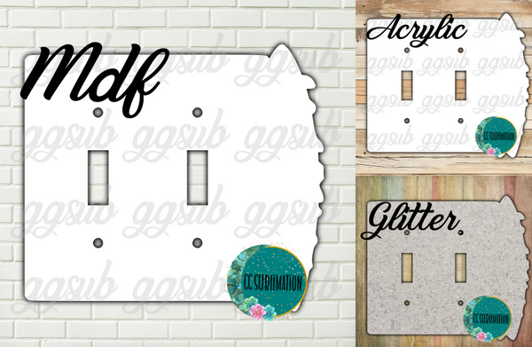 THREE OPTIONS- Surf board with lights - Double light switch Cover Sublimation