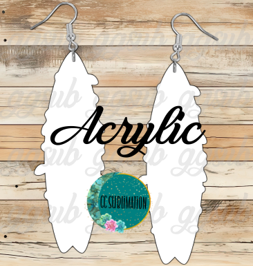 Acrylic - Surfboard with lights - 5 & 10 pairs 1.5 & 2 inch size - Sublimation Acrylic
