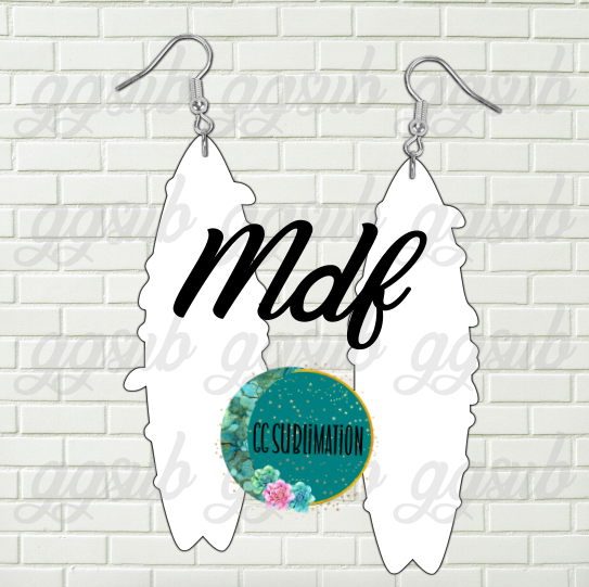 MDF -Surfboard with lights- earrings 2 sizes to choose from