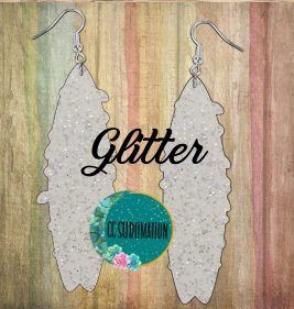 Glitter Acrylic- Surfboard with lights- 5 & 10 pairs 1.5 & 2 inch size - Sublimation Acrylic