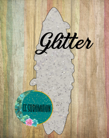 Glitter Acrylic -Surfboard with lights- With or Without Hole - Sublimation Acrylic
