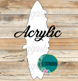 Acrylic-Surfboard with lights- With or Without Hole - Sublimation Acrylic