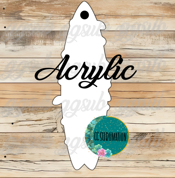 Acrylic-Surfboard with lights- With or Without Hole - Sublimation Acrylic