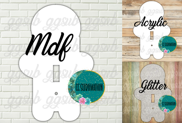 THREE OPTIONS- Gingerbread - Single switch Cover Sublimation