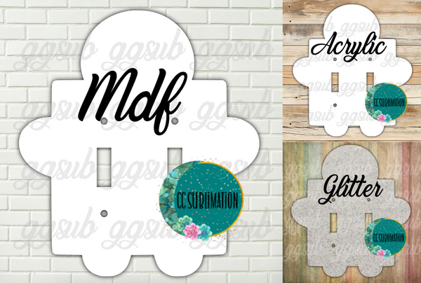 THREE OPTIONS- Gingerbread - Double light switch Cover Sublimation
