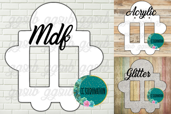 THREE OPTIONS- Gingerbread - Double Light ROCKER Cover Sublimation