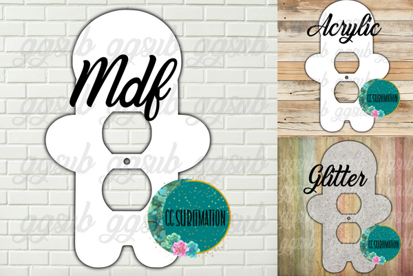 THREE OPTIONS-  Gingerbread - Single Outlet Cover Sublimation