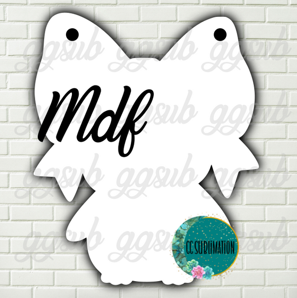 MDF - Penguin Bow - with holes 3 sizes to choose from