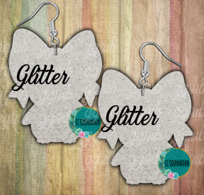 Glitter Acrylic- Penguin Bow - 5 & 10 pairs 1.5 & 2 inch size - Sublimation Acrylic